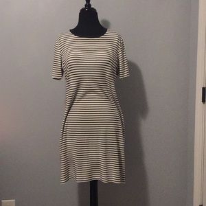 Navy and Cream striped Theory T-shirt Dress